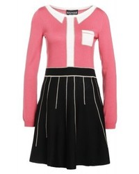Robe évasée multicolore Moschino