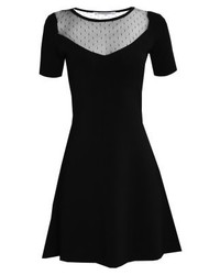 Robe évasée noire Morgan