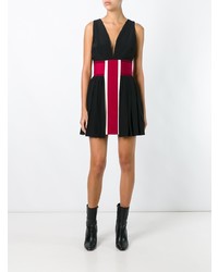 Robe évasée rouge et noir Fausto Puglisi