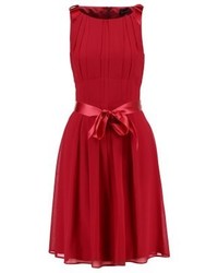 Robe évasée rouge Barbara Schwarzer