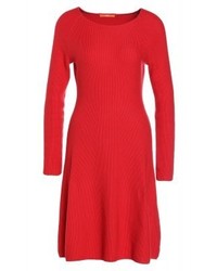 Robe évasée rouge Hugo Boss
