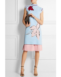 Robe fourreau à fleurs bleu clair Suno