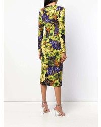 Robe fourreau à fleurs multicolore Dolce & Gabbana