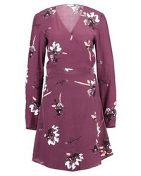 Robe fourreau à fleurs pourpre Vila