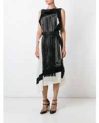 Robe fourreau à franges noire Antonio Marras