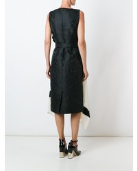 Robe fourreau à franges noire Antonio Marras