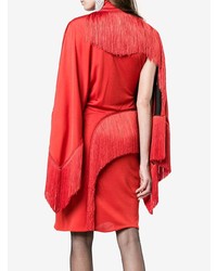 Robe fourreau à franges rouge Givenchy