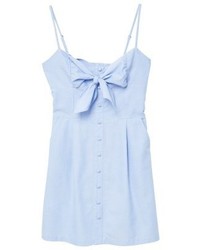 Robe fourreau bleu clair Mango