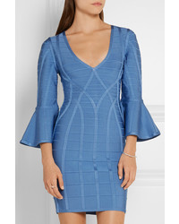 Robe fourreau bleue Herve Leger