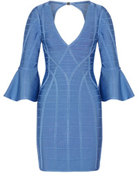 Robe fourreau bleue Herve Leger