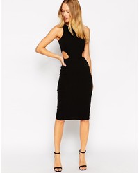 Robe fourreau découpée noire Asos