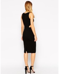 Robe fourreau découpée noire Asos