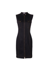 Robe fourreau en denim noire