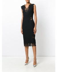 Robe fourreau en dentelle noire Ermanno Scervino