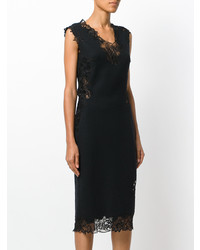 Robe fourreau en dentelle noire Ermanno Scervino