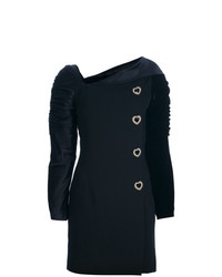 Robe fourreau en laine noire Versace Vintage