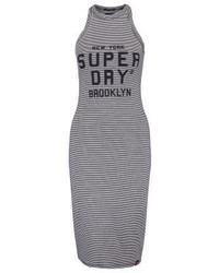 Robe fourreau imprimée bleu clair Superdry