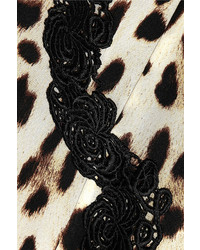 Robe fourreau imprimée léopard marron Moschino Cheap & Chic