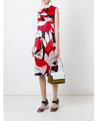 Robe fourreau imprimée multicolore Marni