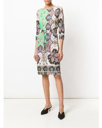 Robe fourreau imprimée multicolore Etro