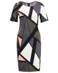 Robe fourreau imprimée olive Nümph