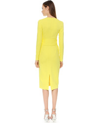 Robe fourreau jaune Preen by Thornton Bregazzi