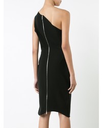 Robe fourreau noire et blanche Mugler