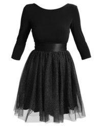 Robe fourreau noire Swing