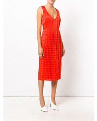 Robe fourreau orange Dvf Diane Von Furstenberg