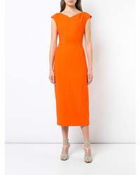 Robe fourreau orange Dvf Diane Von Furstenberg