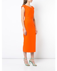 Robe fourreau orange Dvf Diane Von Furstenberg