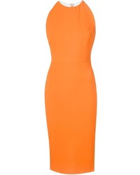Robe fourreau orange Victoria Beckham
