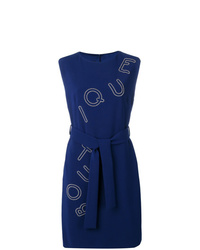 Robe fourreau ornée bleu marine Boutique Moschino