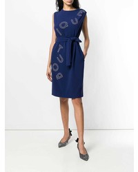 Robe fourreau ornée bleu marine Boutique Moschino