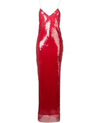 Robe fourreau pailletée rouge Stella McCartney