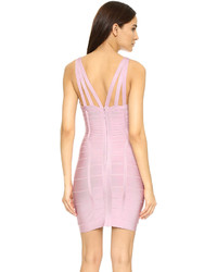 Robe fourreau rose Herve Leger