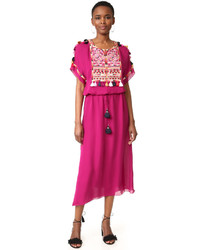 Robe géométrique fuchsia