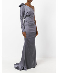 Robe gris foncé Talbot Runhof