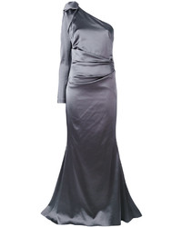 Robe gris foncé Talbot Runhof