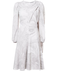Robe imprimée blanche Alexander McQueen