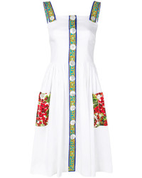 Robe imprimée blanche Dolce & Gabbana