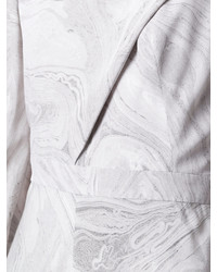Robe imprimée blanche Alexander McQueen