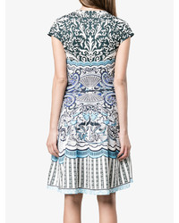 Robe imprimée bleu clair Mary Katrantzou