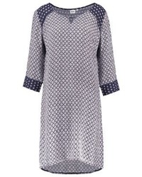Robe imprimée bleu clair Object