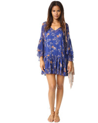 Robe imprimée bleue Free People