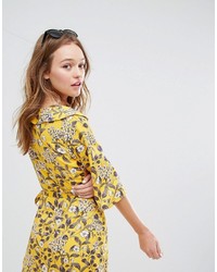 Robe imprimée jaune Monki