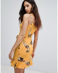 Robe imprimée jaune Boohoo