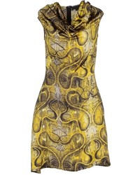 Robe imprimée léopard jaune