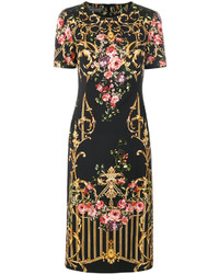 Robe imprimée noire Alberta Ferretti