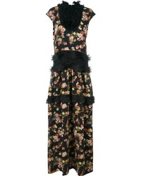 Robe imprimée noire Antonio Marras